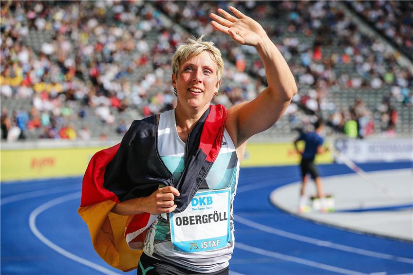 Eine Speerwurf-Ikone sagt „Tschüss“: Christina Obergföll bestritt am Samstag in Berlin den letzten Wettkampf ihrer Karriere. Foto: Eibner