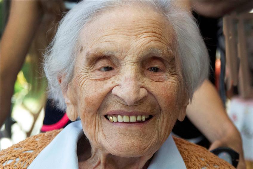 Elisabeth Tränkner im August 2018, kurz vor ihrem 112. Geburtstag. Archivbild: Klaus Franke