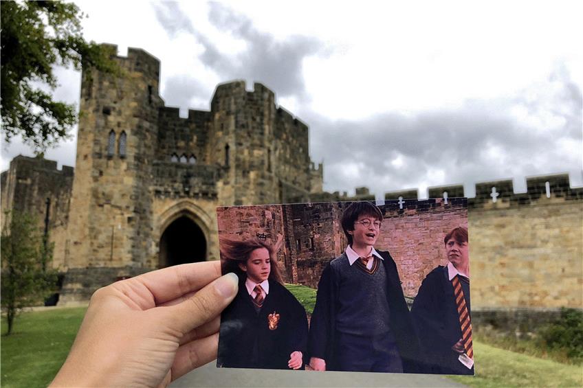 England, Alnwick Castle, die Zaubererschule Howarts in den „Harry Potter-Filmen. Foto: Andrea David/Filmtourismus.de/Warner Bros./dpa