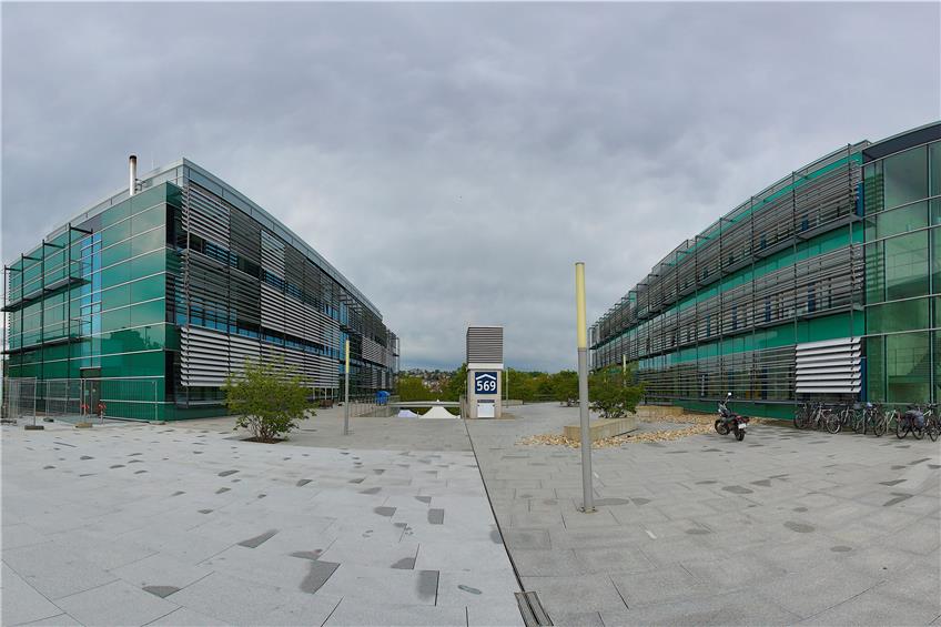 Erfolgsverwöhnte Neurowissenschaften auf dem Schnarrenberg: Links das CIN, rechts das Hertie Institut.Bild: Sommer