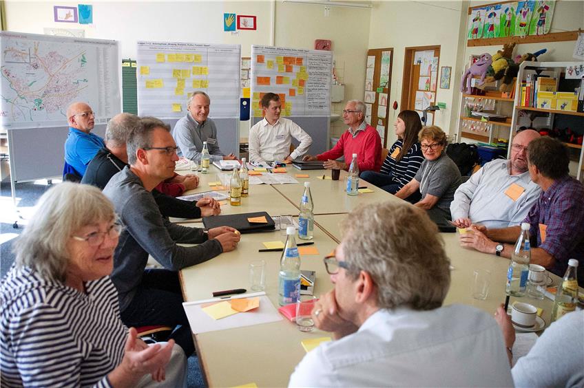 Ergebnisoffen Ideen sammeln: Gemeindeentwicklung mit Bürgern in Gomaringen.Bild: Franke
