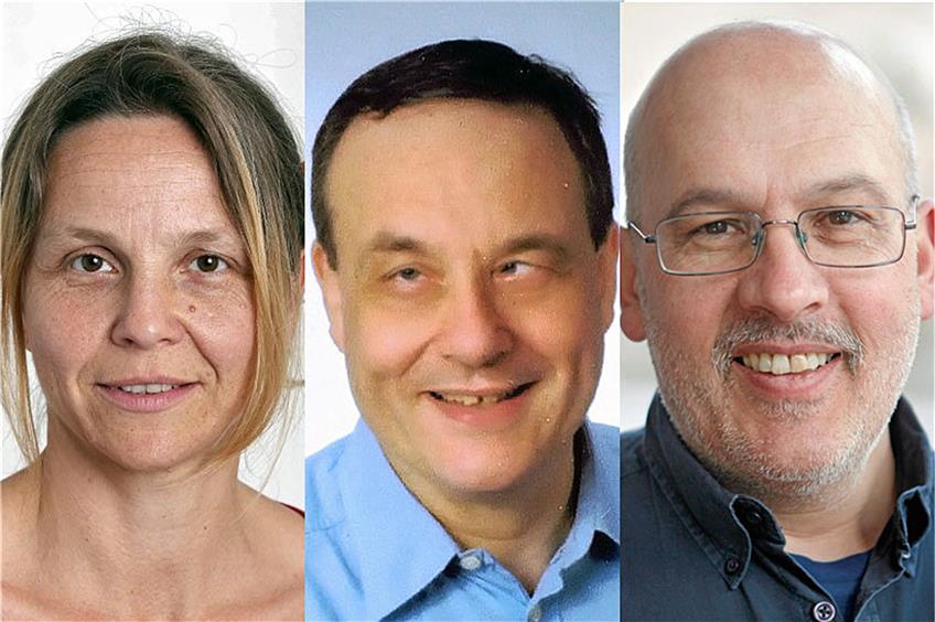 Evelyn Ellwart-Mitsanas, Harald Kersten, Christoph Joachim. Archivbilder: Metz, privat