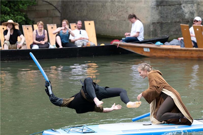 An integral part of the punt race: the costume competition.  Here one of the...