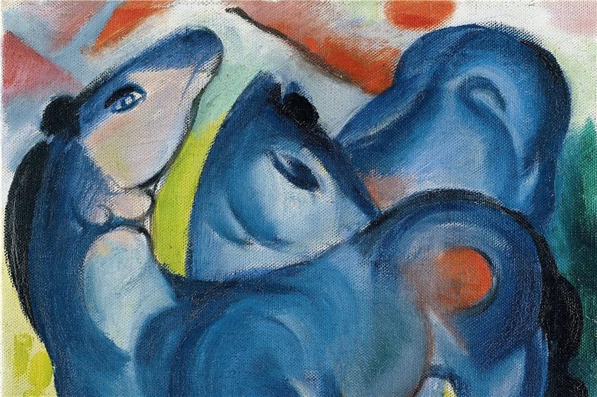 Franz Marc‘s „Die Blauen Fohlen“. Bild: Kunsthalle Emden