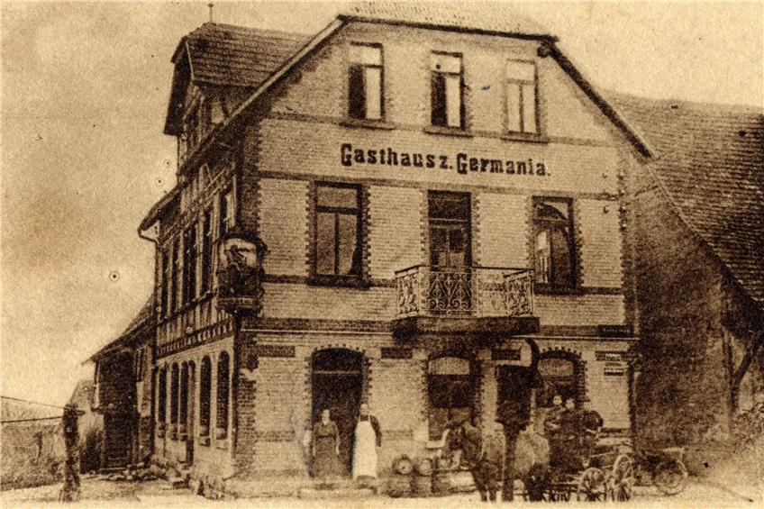 •Gasthaus und Metzgerei Germania. Bild: Archiv W+O Künstle