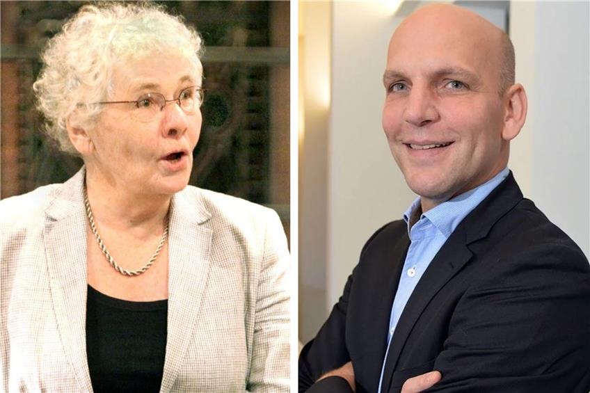 Haben jetzt beide einen Nobelpreis: Christiane Nüsslein-Volhard (links) und ihr Neffe Benjamin List. Bilder: Anne Faden/David Ausserhofer (MPG)