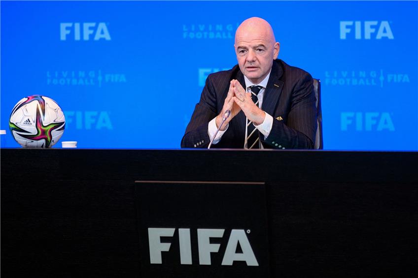 Hat mächtig Gegenwind: Fifa-Präsident Gianni Infantino. Bild: Harald Cunningham/afp