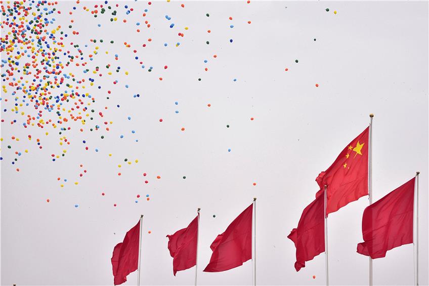 In Peking feiert die KP ihre Gründung vor 100 Jahren. Foto: Chen Zhonghao/dpa