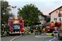 In der Leipziger Straße in Rottenburg brannte ein Haus. 61 Feuerwehrleute und 11...
