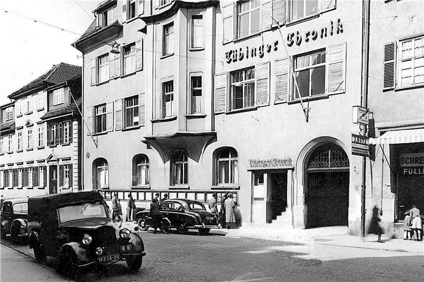 In der Uhlandstraße 2 wurde am 21. September 1945, also vor genau 75 Jahren, das SCHWÄBISCHE TAGBLATT gegründet. Archivbild: Schwäbisches Tagblatt