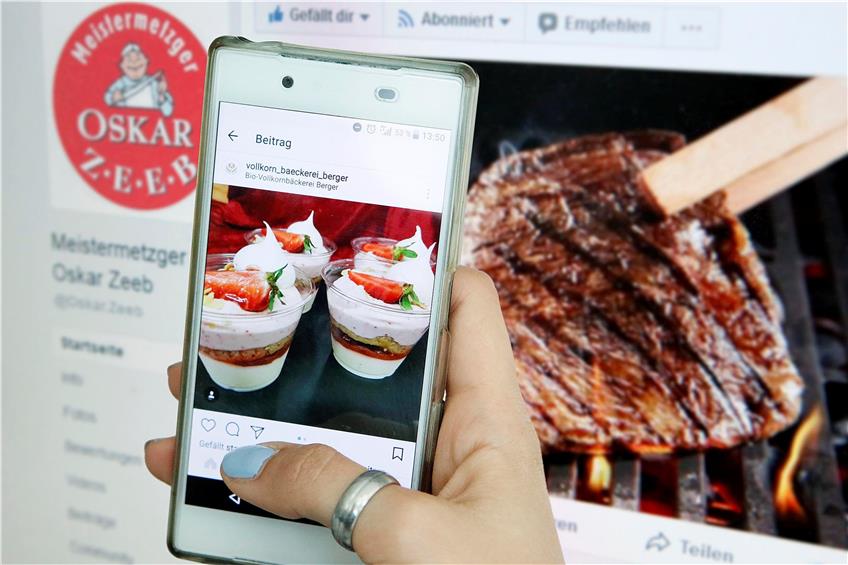 Instagram und Facebook: Immer mehr Reutlinger Traditions-Betriebe finden sich auf Sozialen Medien. Bild: Haas