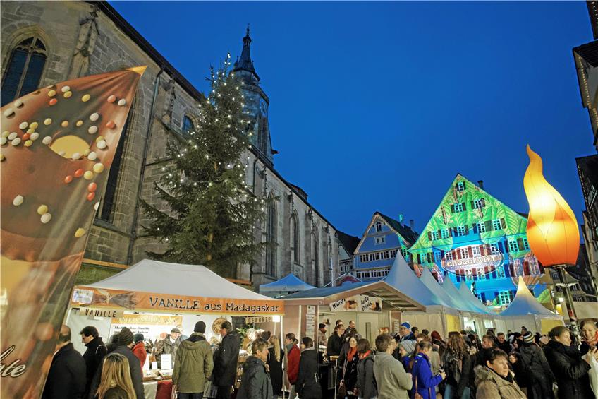 Jahr für Jahr lockt der Tübinger Schokoladenmarkt Zehntausende Besucher an. Bild: Metz