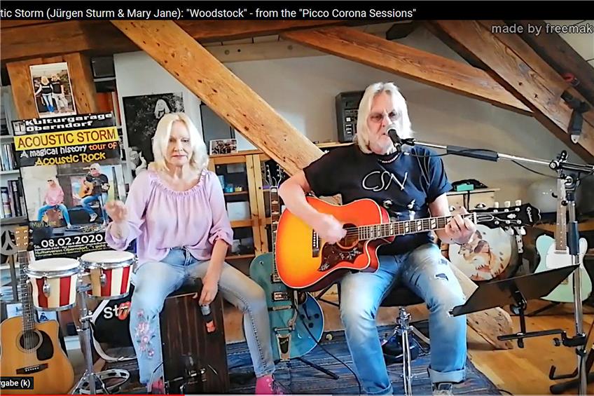 Jürgen Sturm und Mary Jane im heimsichen Studio. Screenshot: Manfred Hantke