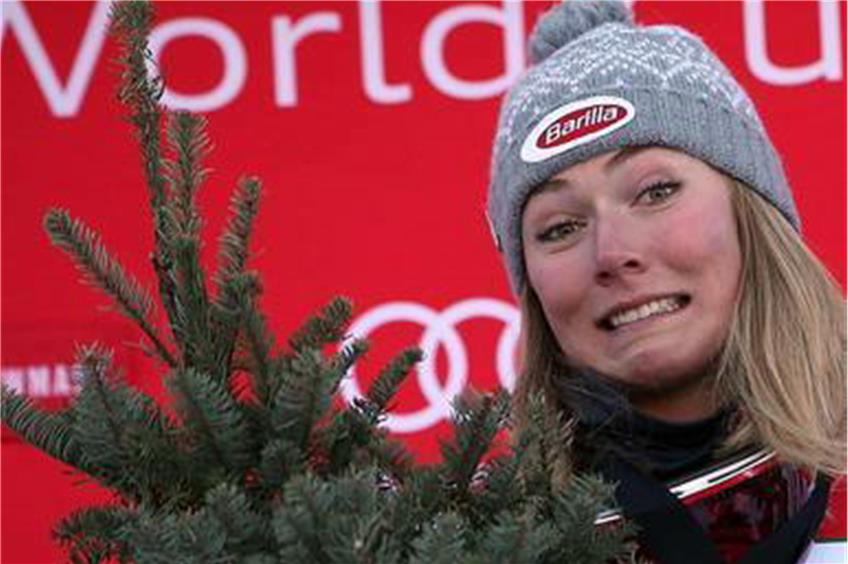Könnte Bäume ausreißen: Slalom-Doppelsiegerin Mikaela Shiffrin. Foto: afp