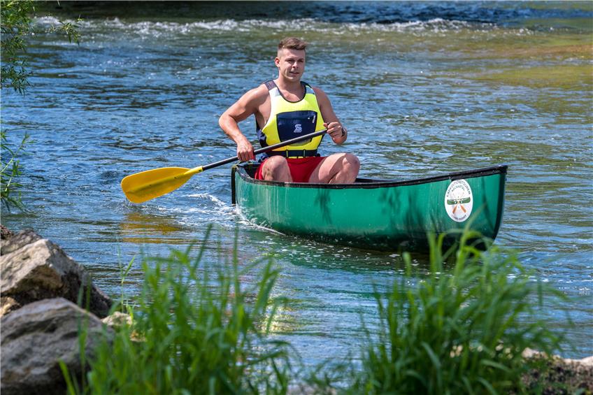 Lars Dießner ist in Sulzau direkt am Neckarufer aufgewachsen. Ohne Wasser, sagt der 24-Jährige, könne er gar nicht leben. Bild: Wolfgang Albers