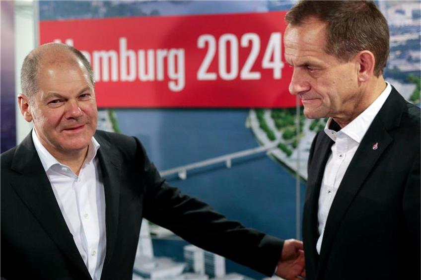 Olympia 2024: Für Hamburgs Bürgermeister Olaf Scholz (li.) und DOSB-Präsident Alfons Hörmann eine Sackgasse. Foto: dpa