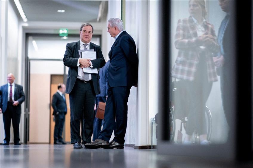 Regelmäßige Besuche: CDU-Landeschef Thomas Strobl (rechts) und Parteichef Armin Laschet im Januar 2020. Foto: Kay Nietfeld/dpa