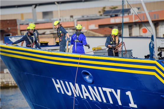 Rettungsschiff „Humanity 1“ der deutschen NGOs „United 4 Rescue“ und „SOS Humanity“. Bild: Marcello Valeri