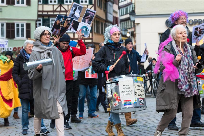 So sah es am 8. März 2022 in Tübingen aus, auf der Demo zum feministischen Kampftag. Archivbild: Wolfgang Albers