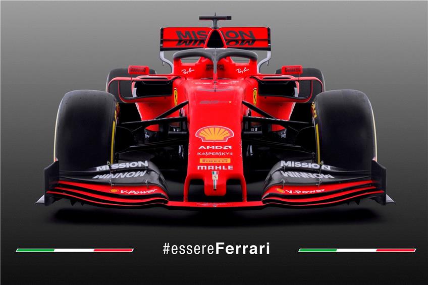 Stolz und großer Hoffnungsträger: Diesen Ferrari soll Sebastian Vettel als Erster über die Ziellinie fahren. Foto: afp