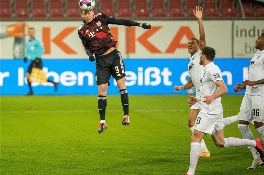 Torjäger Robert Lewandowski erzielte das 1:0 für die Bayern. Foto: Eibner