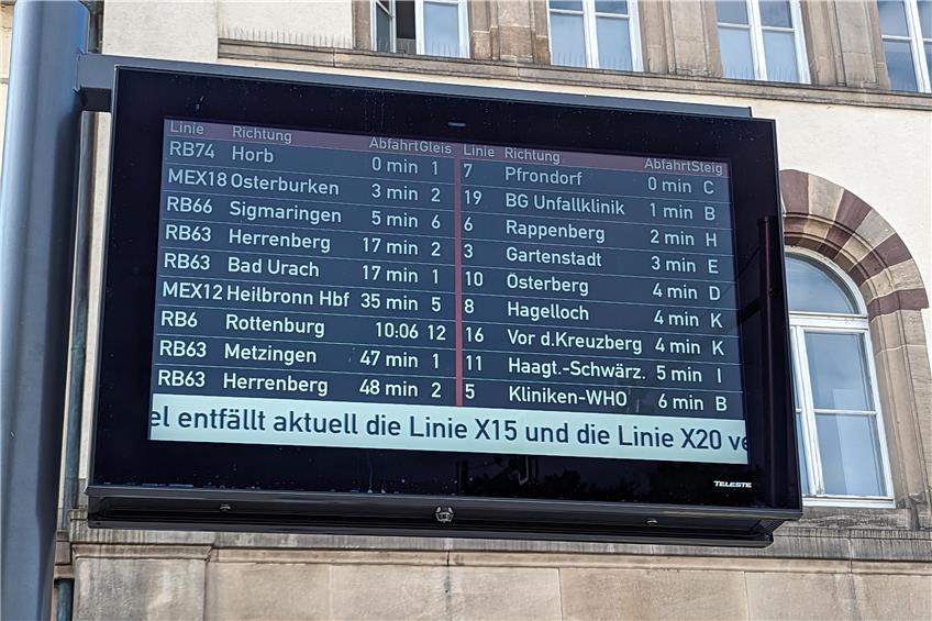 Tübus stellt wegen Personalmangels die Linien X15 und X20 ein. Bild: Hans-Jörg Schweizer