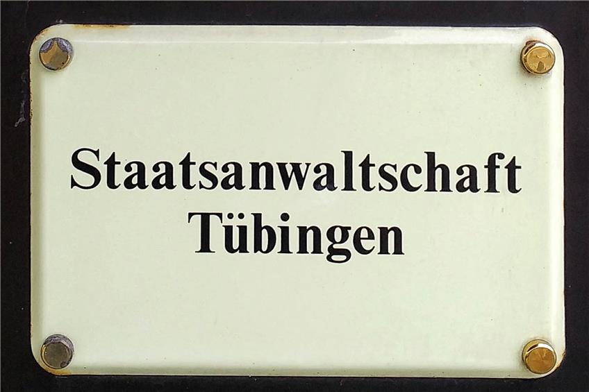 Türschild der Staatsanwaltschaft Tübingen Bild: Hans-Jörg Schweizer