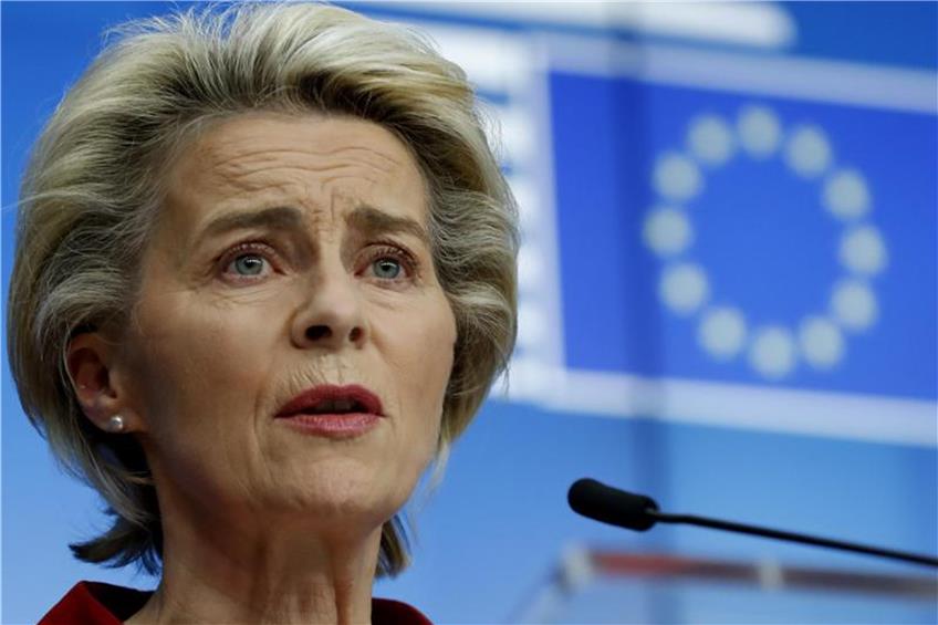 Ursula von der Leyen, Präsidentin der Europäischen Kommission. Foto: Olivier Hoslet/EPA Pool/AP/dpa/Archiv