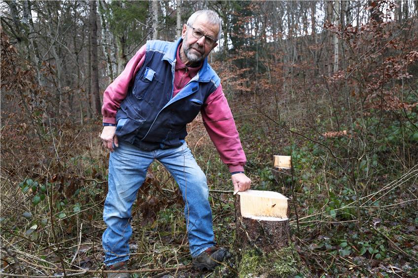 Waldbesitzer Karl Leins aus Rangendingen. Bild: Klaus Stifel