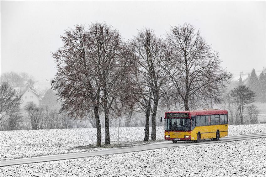 Wegen des Schneefalls fielen am DonnerstagmorgenSchnee Buslinien aus. Archivbild: Ulrich Metz