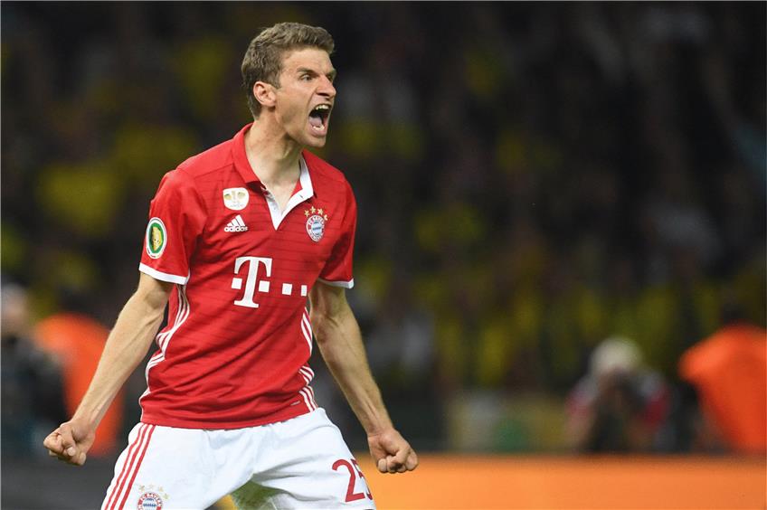 Weltmeister Thomas Müller will mit seinem FC Bayern München den fünften Super-Cup-Titel der Vereinsgeschichte einfahren. Foto: dpa