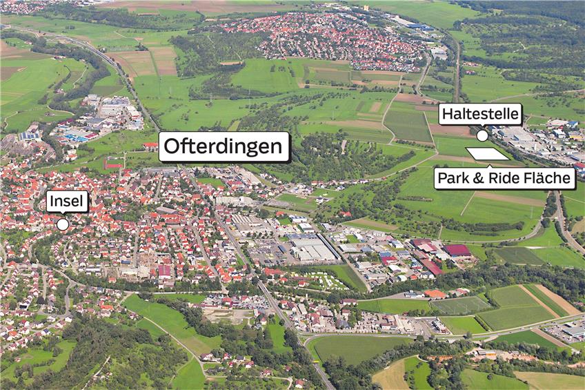 Weniger als zwei Kilometer vom Ortskern war der Ofterdinger Haltepunkt der Regionalstadtbahn geplant. Archivbild: Manfred Grohe
