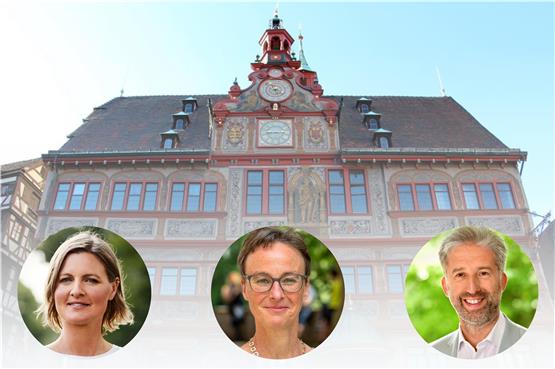 Wer zieht ins Rathaus ein (von links): Ulrike Baumgärtner, Sofie Geisel oder Boris Palmer?