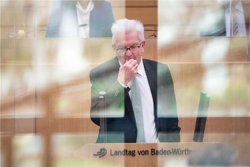 Winfried Kretschmann im Baden-Württembergischen Landtag. Foto: Marijan Murat/dpa