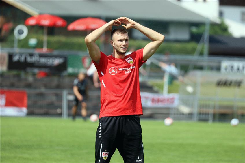 Wohin führt sein Weg? Stürmer Sasa Kalajdzic, hier im VfB-Trainingslager in Kitzbühel. Foto: Robin Rudel/Imago