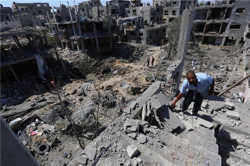Zerstörungen nach einem israelischen Luftangriff in Beit Hanun im Gazastreifen. Foto: Ashraf Amra/imago images/ZUMA Wire
