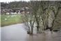 Zwischen Bad Niedernau und Obernau  überschwemmte der Neckar die Felder. Bild: F...